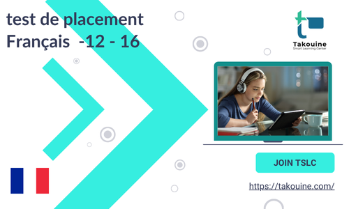 test de placement Francais  12 - 16