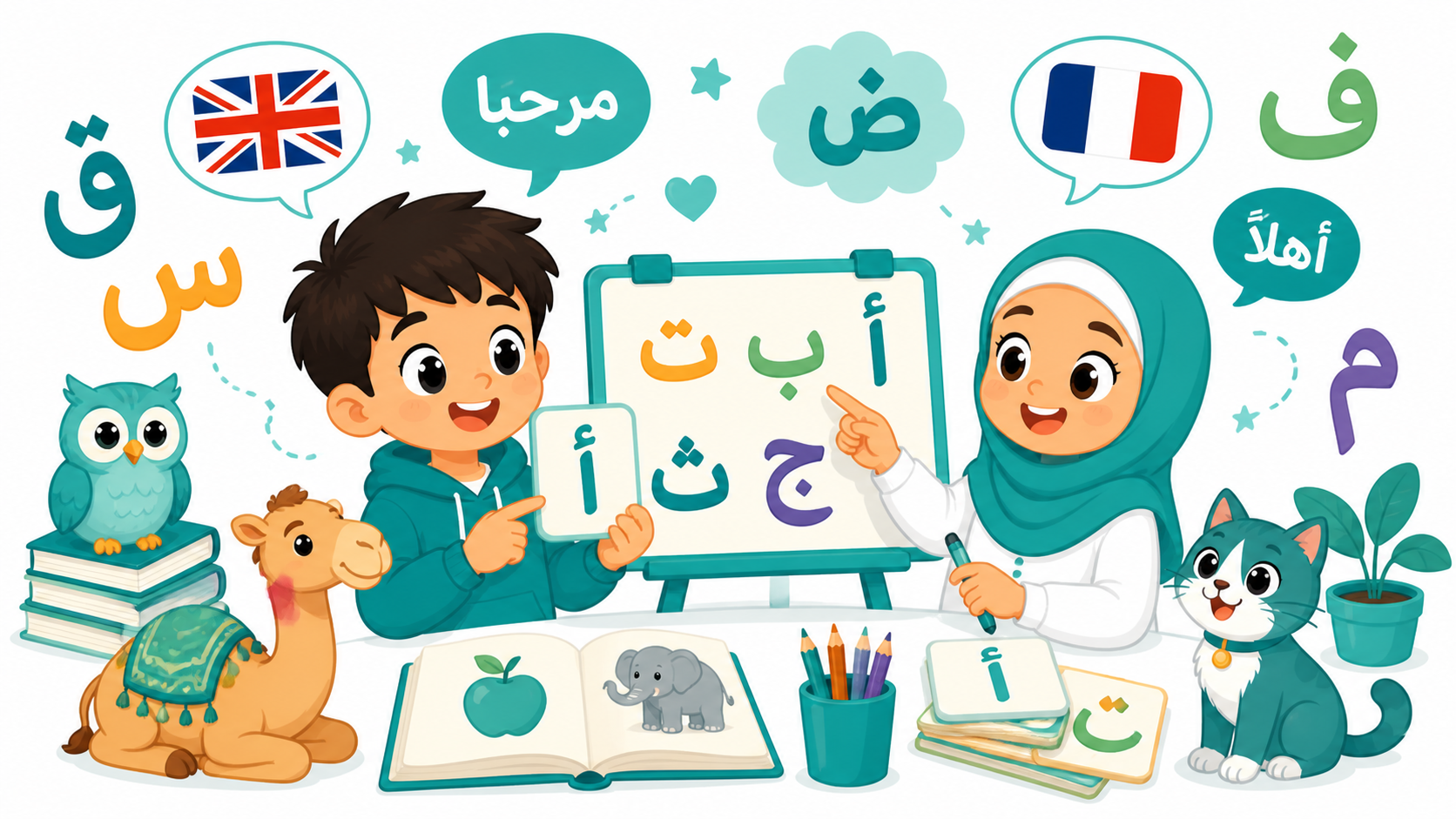 Arabe enfants — Alphabet