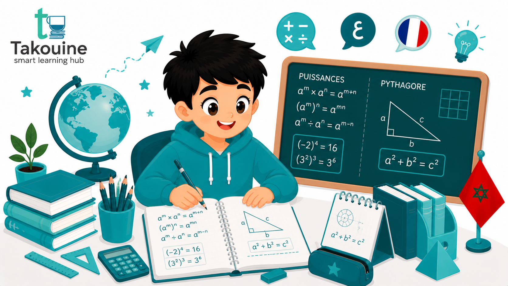 Math 4ème — Puissances &amp; Pythagore