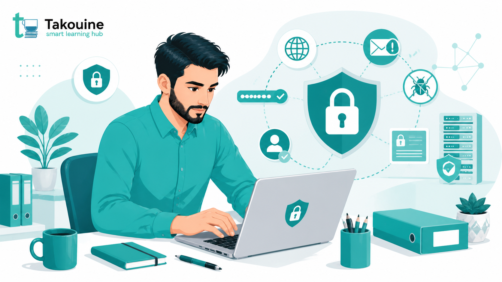 Cybersécurité bureau — Réflexes